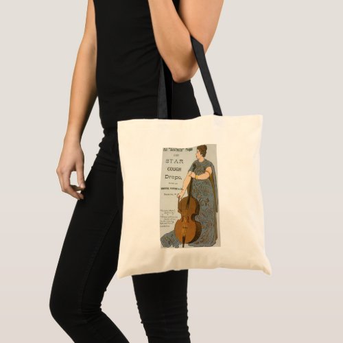 Vintage Product Label Star Cough Drops with Cello Tote Bag