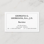 [ Thumbnail: Vintage, Professional Attorney Business Card ]