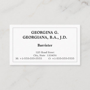 Vintage, Professional Attorney Business Card