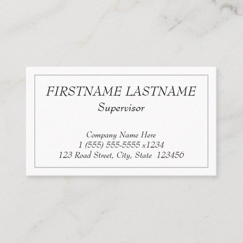 Vintage Professional Business Card