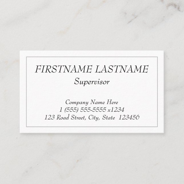 Vintage, Professional Business Card (Front)