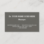 [ Thumbnail: Vintage, Professional Business Card ]