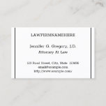 [ Thumbnail: Vintage, Professional Lawyer Business Card ]