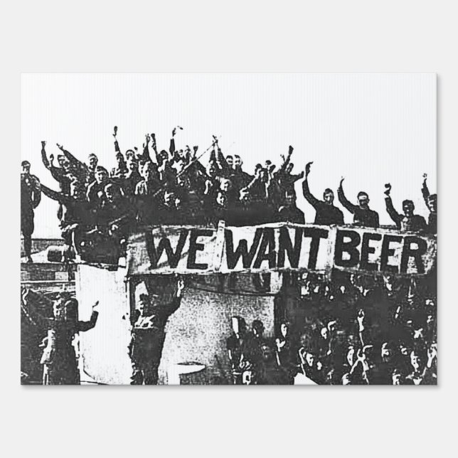 Vintage Prohibition Beer, Vintage 1930, Bar art Sign (Front)