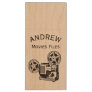 Vintage projector personalized Movies Files USB Wood Flash Drive