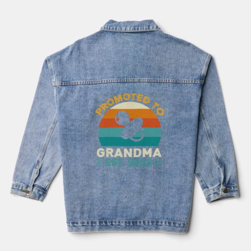 Vintage Promoted to Grandma 2023 Going To Be A Gra Denim Jacket