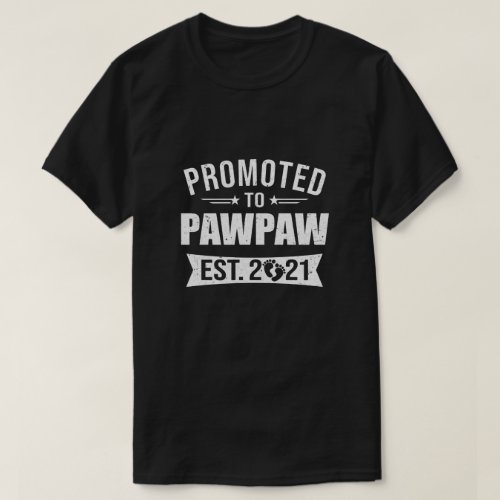 Vintage Promoted To PawPaw Est 2021 First New Gran T_Shirt