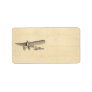 Vintage Propeller Airplane Retro Old Prop Plane Label