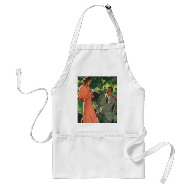 Vintage Proposal; Will You Marry Me? Adult Apron (Front)