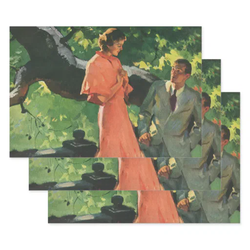 Vintage Proposal; Will You Marry Me? Wrapping Paper Sheets