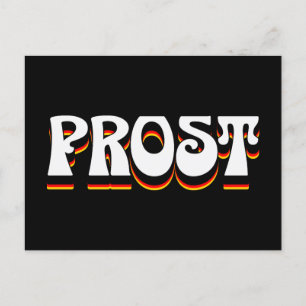 Vintage Prost, German Flag Colors Postcard