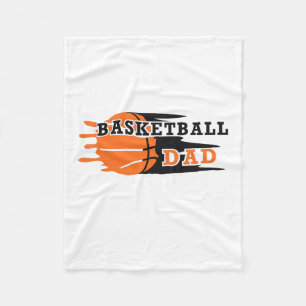 Vintage Proud Basketball Dad Fathers Day Basketbal Fleece Blanket