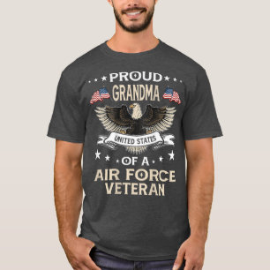Vintage Proud Grandma United States Flag Air Force T-Shirt