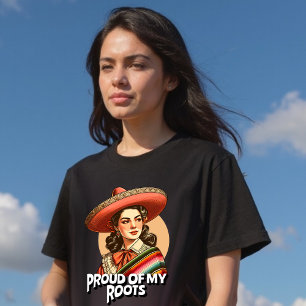 Vintage Proud of my Roots Hispanic Heritage Month T-Shirt