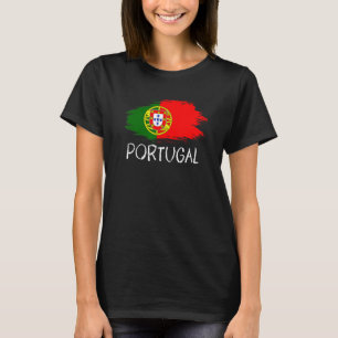 Vintage Proud Portugal Flag Patriotic Portuguese T-Shirt