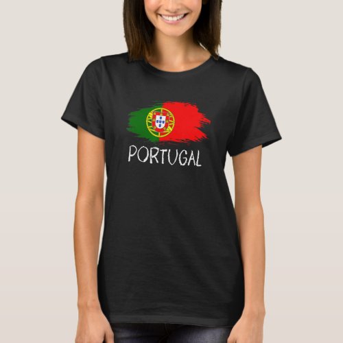 Vintage Proud Portugal Flag  Patriotic Portuguese  T_Shirt
