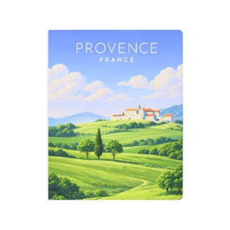 Vintage Provence France Scenic Landscape Metal Print