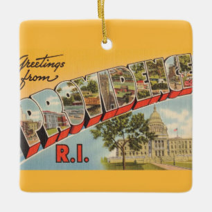 Vintage Providence RI Ornament