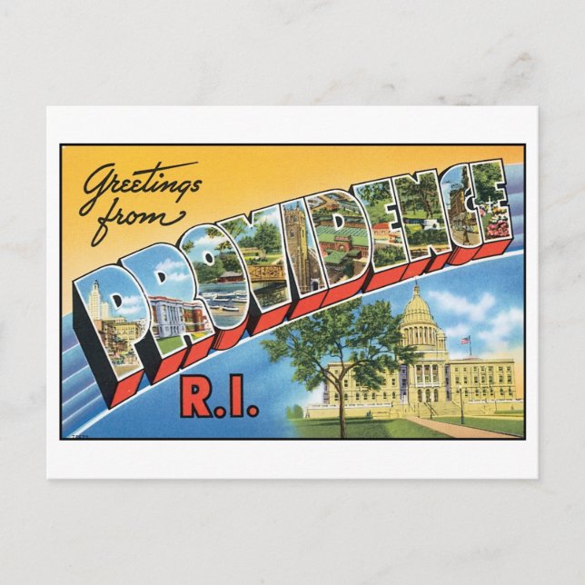 Vintage Providence, RI Postcard (Front)