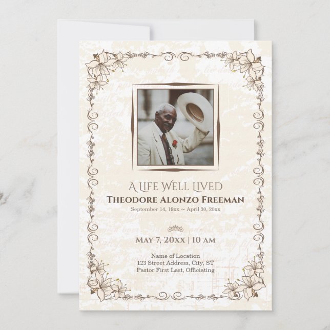 Vintage Psalm 23 Memorial Program (Front)