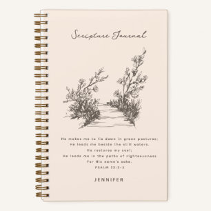 Vintage Psalm 23 Personalized Scripture Journal
