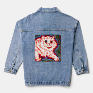 Vintage Psychedelic Cat by Louis Wain Denim Jacket