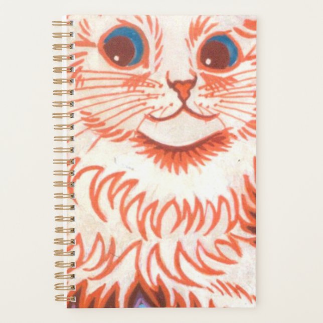 Vintage Psychedelic Cat By Louis Wain Planner (Front)