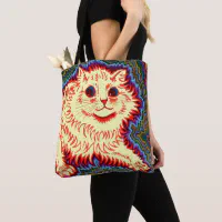 Vintage Psychedelic Cat by Louis Wain Tote Bag