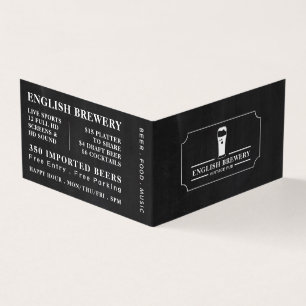 Vintage Pub Chalkboard, Pub/Brewery, Detailed Business Card