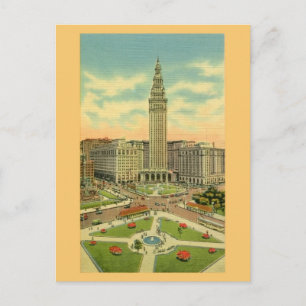 Vintage Public Square Cleveland Ohio Postcard