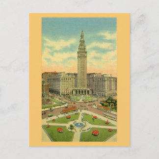Vintage Public Square Cleveland Ohio Postcard