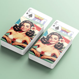 Vintage Puerto Rican Girl Poker Cards