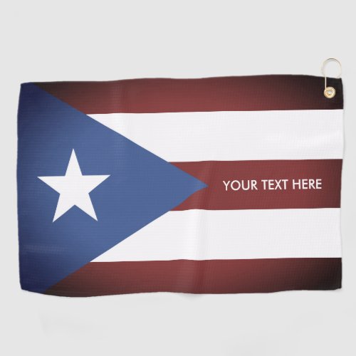 Vintage Puerto Rico flag custom golf towel gift