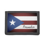 Vintage Puerto Rico Flag Custom Velcro Trifold Wallet at Zazzle