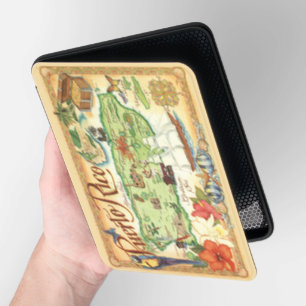 Vintage Puerto Rico Map Kindle Cover