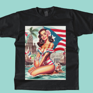 Vintage Puerto Rico Pin-Up T-Shirt