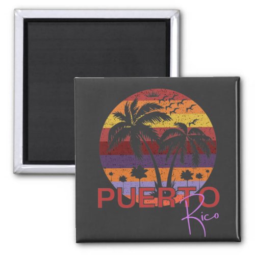 Vintage Puerto Rico Summer Beach Magnet
