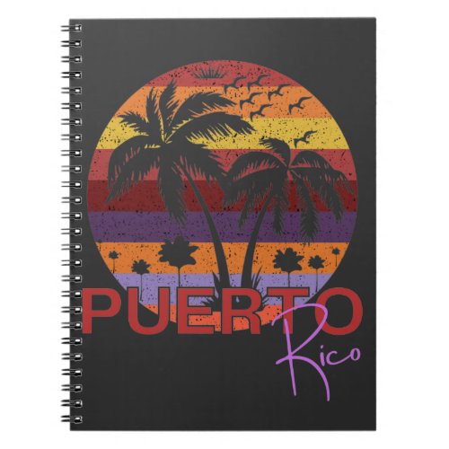 Vintage Puerto Rico Summer Beach Notebook