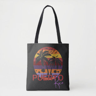 Vintage Puerto Rico Summer Beach Tote Bag