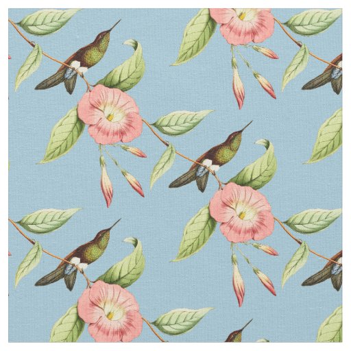 Vintage Puff Leg Hummingbird Fabric