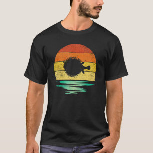 Vintage Puffer Sea Fish Retro Sunset Puffer Sea Fi T-Shirt