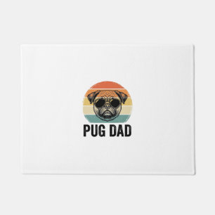 Vintage Pug Dad Engraving Dog Lover Design_1 Doormat