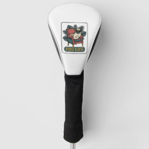 Vintage Pug Life Cool Dog Sunglasses Design_1 Golf Head Cover
