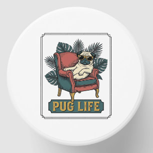 Vintage Pug Life Cool Dog Sunglasses Design_1 Mini Candle Favors