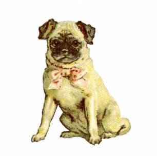 Vintage Pug Puppy Pin Statuette