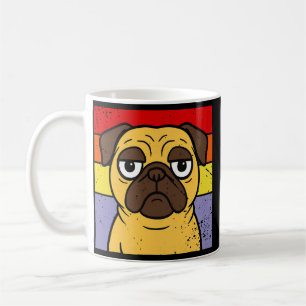 Vintage Pug Sarcastic Silly Puppy Dog Lover Humor Coffee Mug