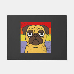 Vintage Pug Sarcastic Silly Puppy Dog Lover Humor Doormat