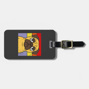 Vintage Pug Sarcastic Silly Puppy Dog Lover Humor Luggage Tag