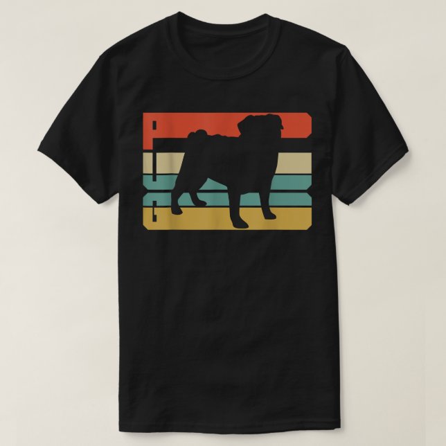 Vintage Pug  T-Shirt (Design Front)