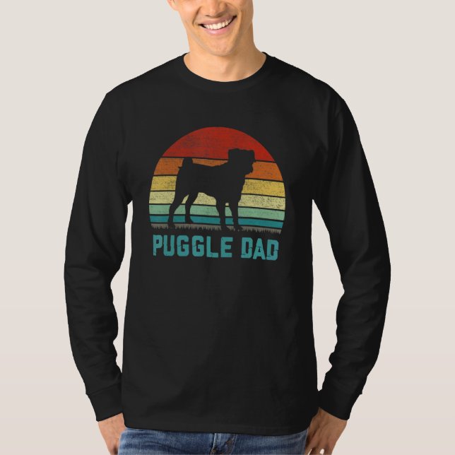 Vintage Puggle Dad  Dog T-Shirt (Front)